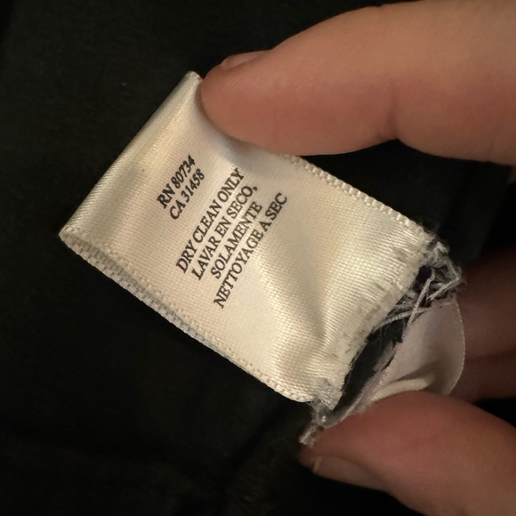 NWOT BCBG MaxAzria Black Zippered Mix Media 100% Leather Jacket Size Medium - Picture 4 of 6